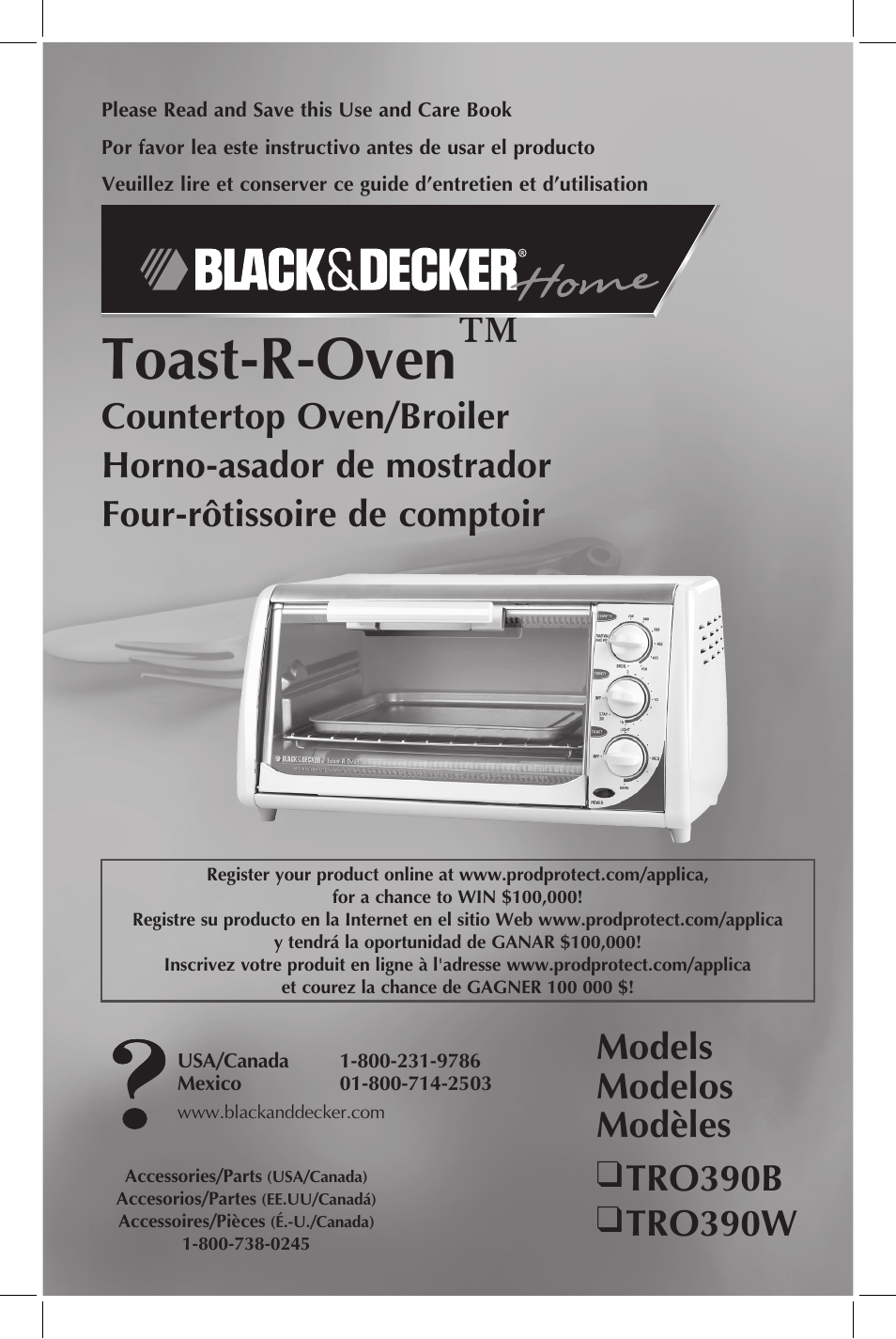 Black & Decker TRO390B User Manual | 17 pages