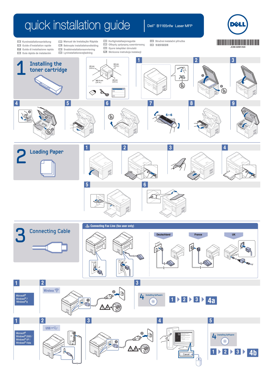 Dell B1165nfw Multifunction Mono Laser Printer User Manual | 2 pages