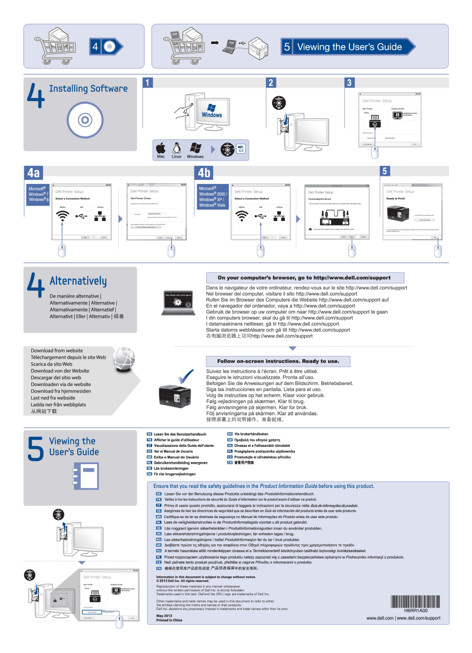 Alternatively, 5 viewing the user’s guide, Viewing the user's guide | Dell B1165nfw Multifunction Mono Laser Printer User Manual | Page 2 / 2