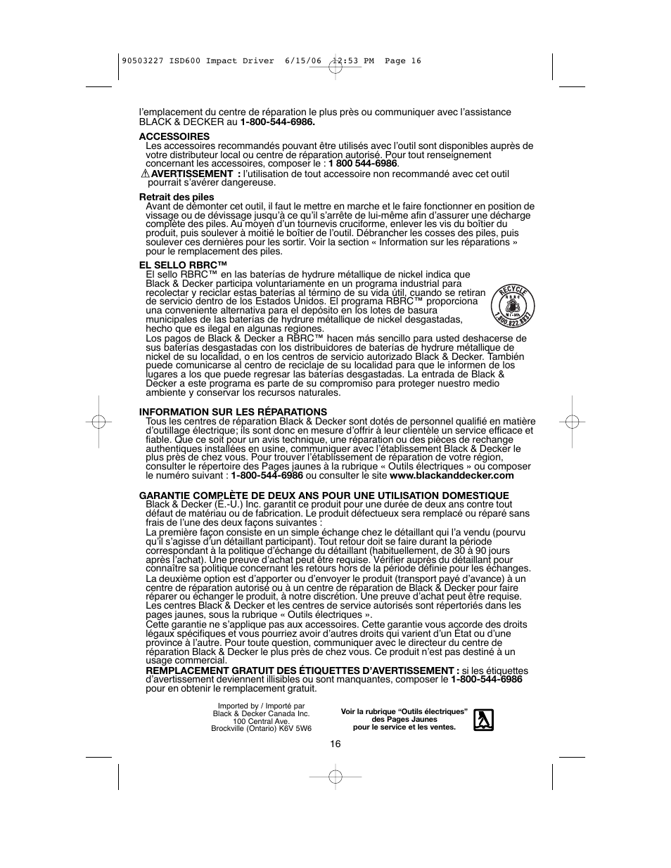 Black & Decker 90503227 User Manual | Page 16 / 28