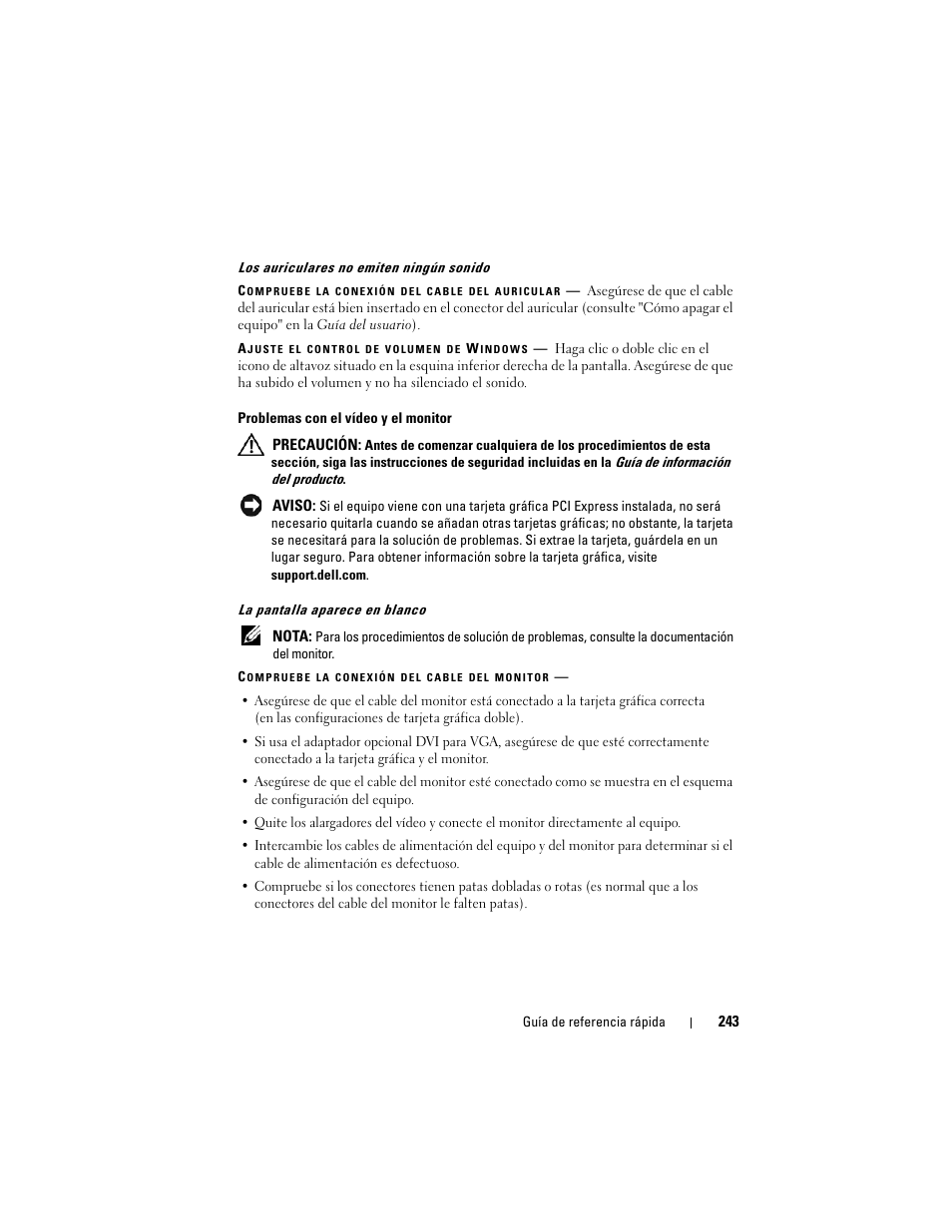 Dell Precision T7400 (Late 2007) User Manual | Page 243 / 252