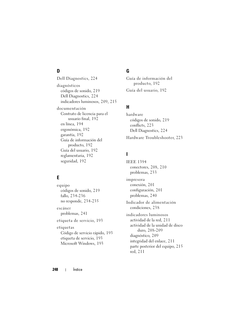 Dell Precision T7400 (Late 2007) User Manual | Page 248 / 252