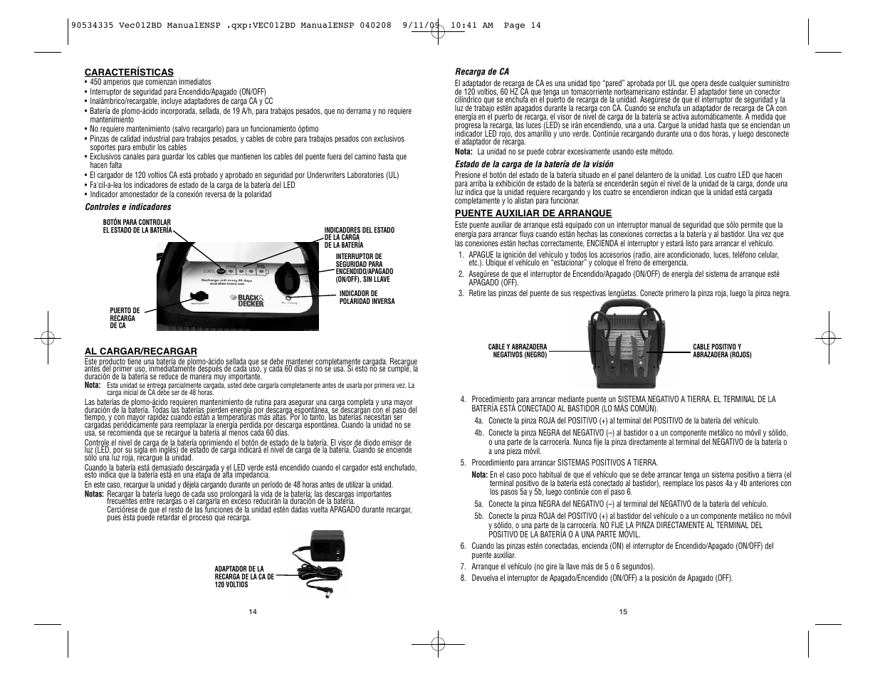 Black & Decker Start-It VEC012BD User Manual | Page 8 / 10