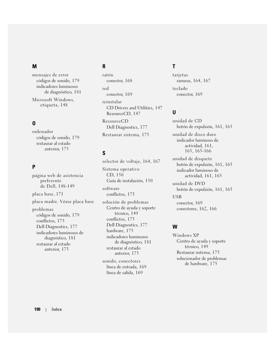 Dell Precision 390 User Manual | Page 190 / 190
