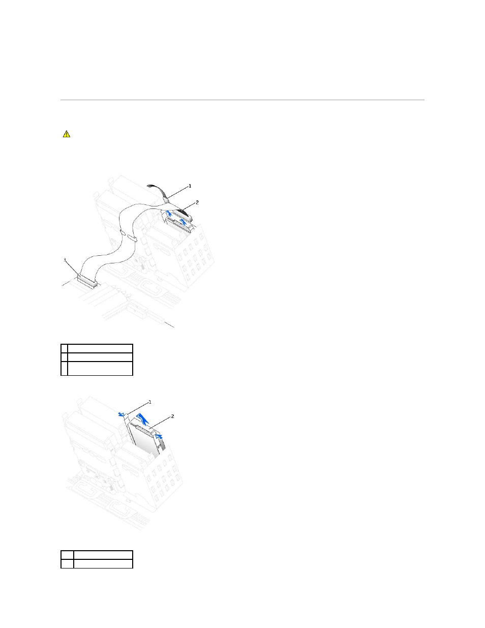 Floppy drive, One floppy drive, Removing a floppy drive | Dell Precision 650 User Manual | Page 21 / 68