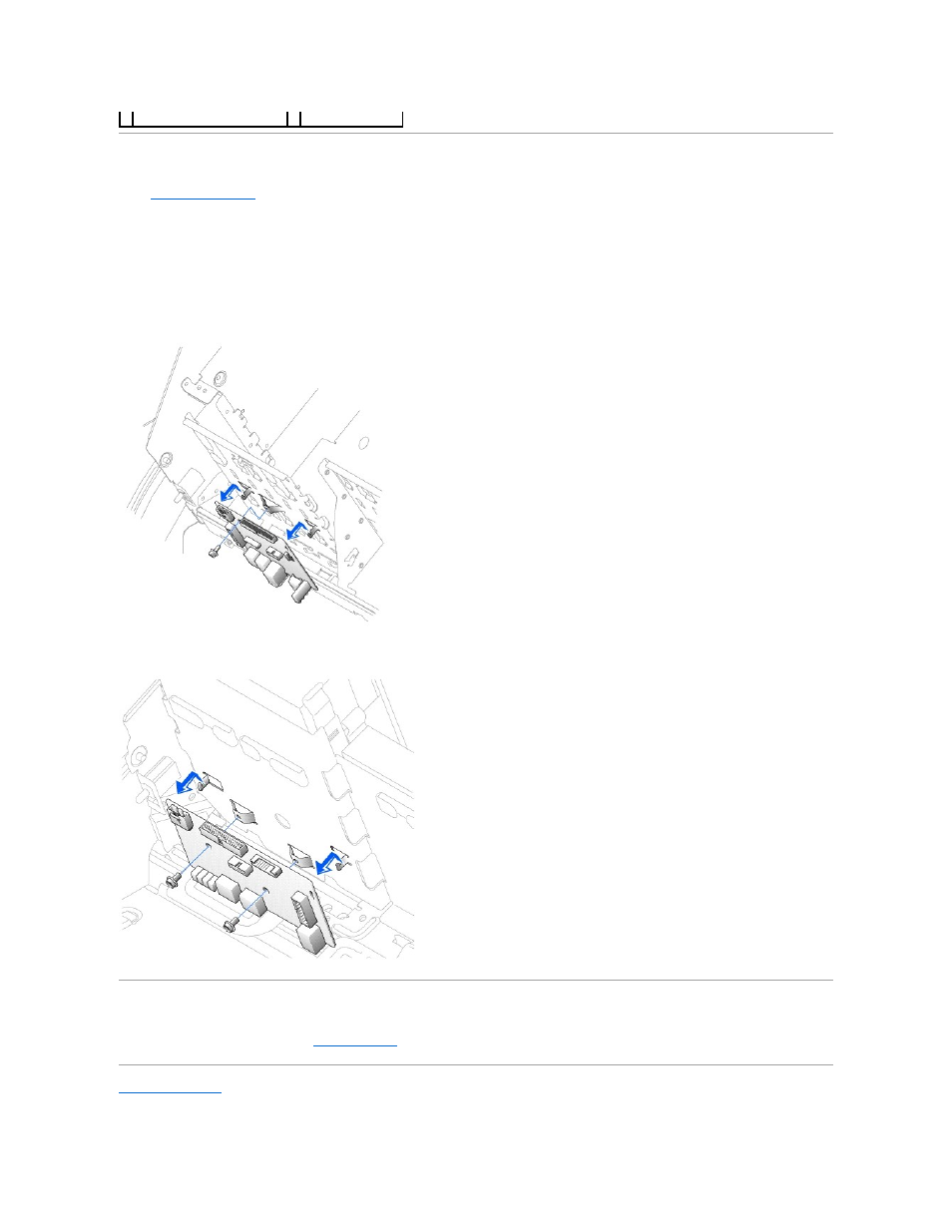 Removing the i/o panel, Replacing the i/o panel | Dell Precision 650 User Manual | Page 36 / 68