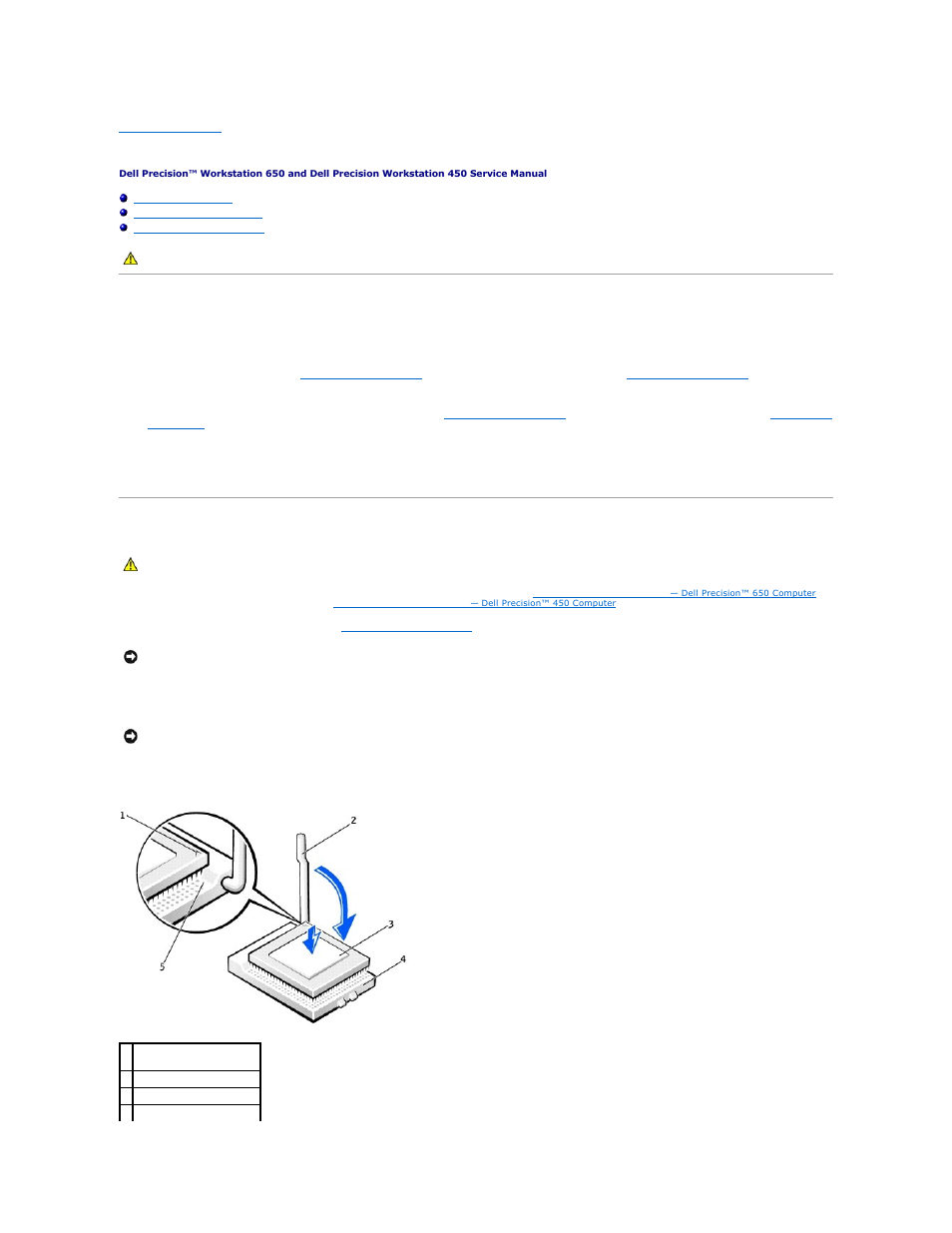 Microprocessor, Installation guidelines, Installing the microprocessor | Dell Precision 650 User Manual | Page 44 / 68