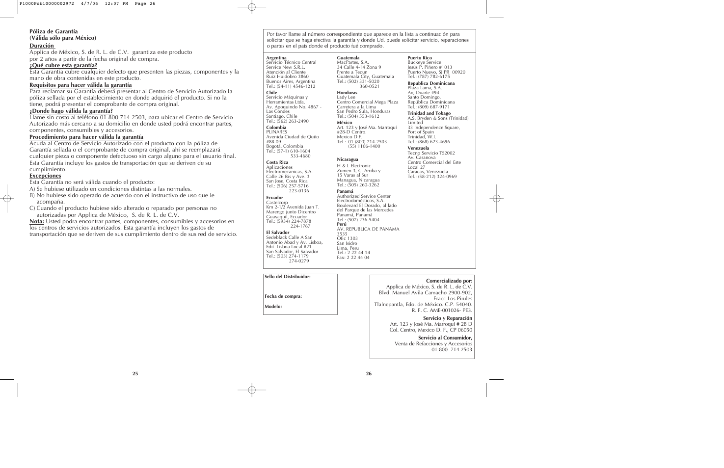 Black & Decker F1075 User Manual | Page 14 / 15