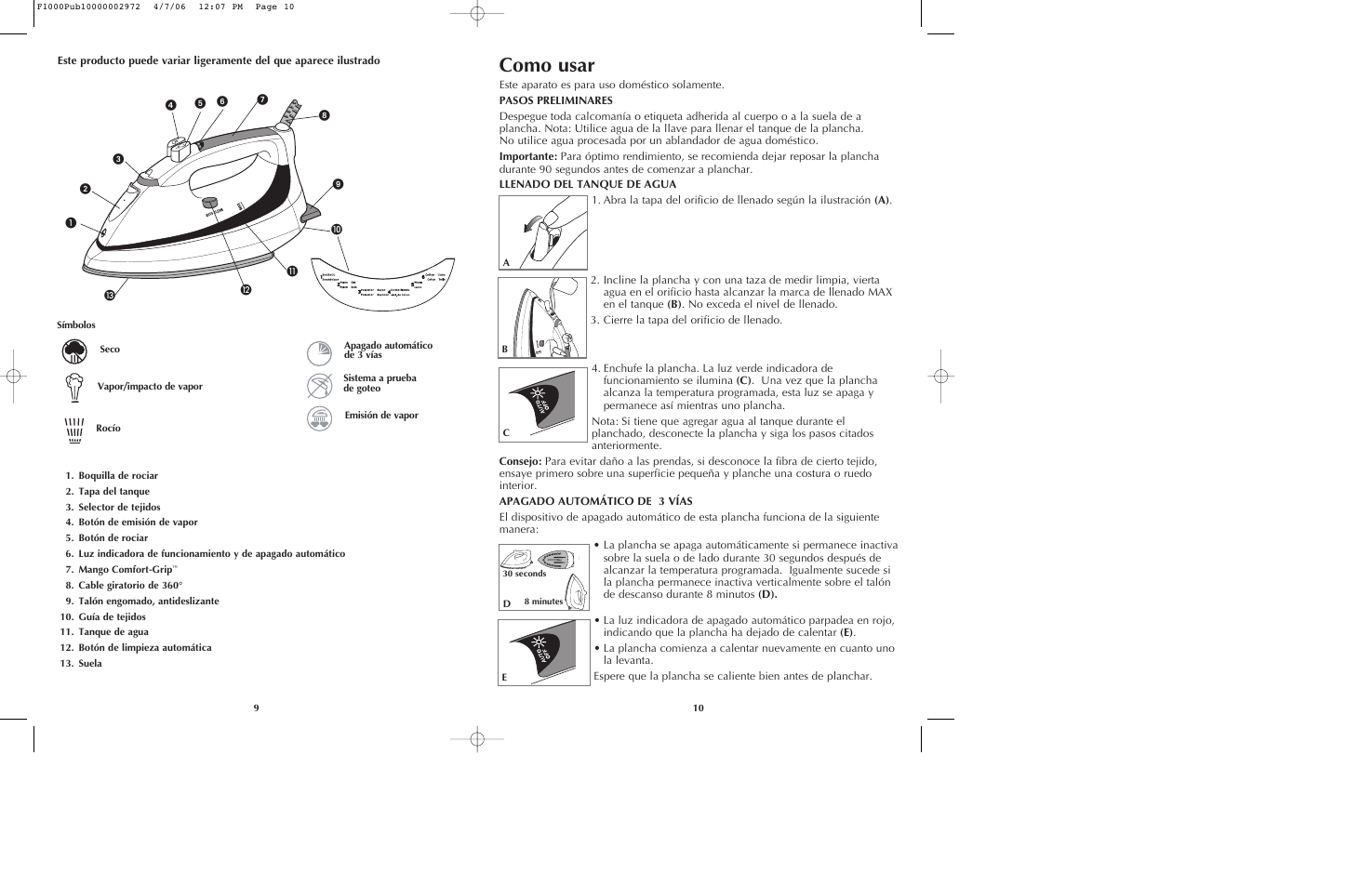 Como usar | Black & Decker F1075 User Manual | Page 6 / 15