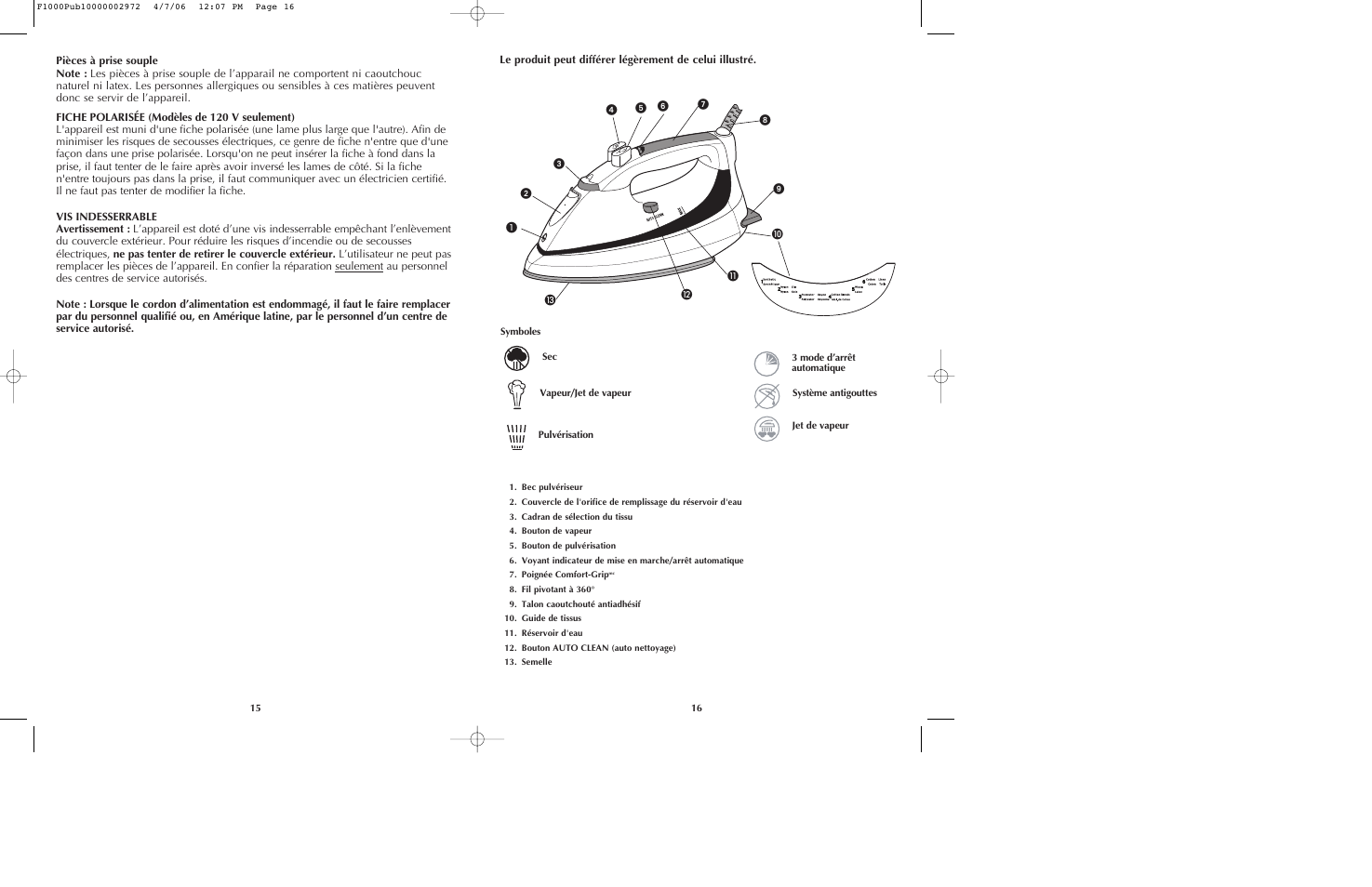 Black & Decker F1075 User Manual | Page 9 / 15