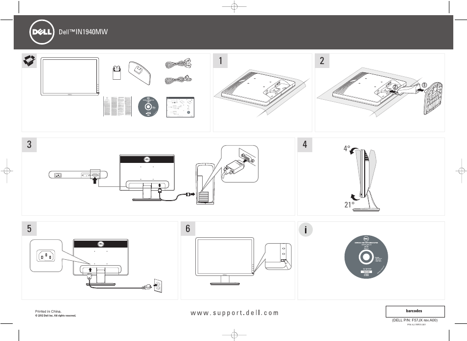 Dell IN1940MW Display User Manual | 1 page