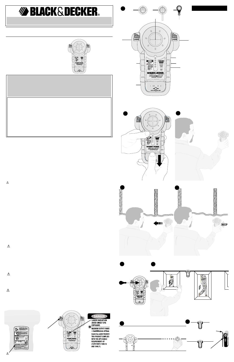 Black & Decker Bullseye BDL100S User Manual | 5 pages