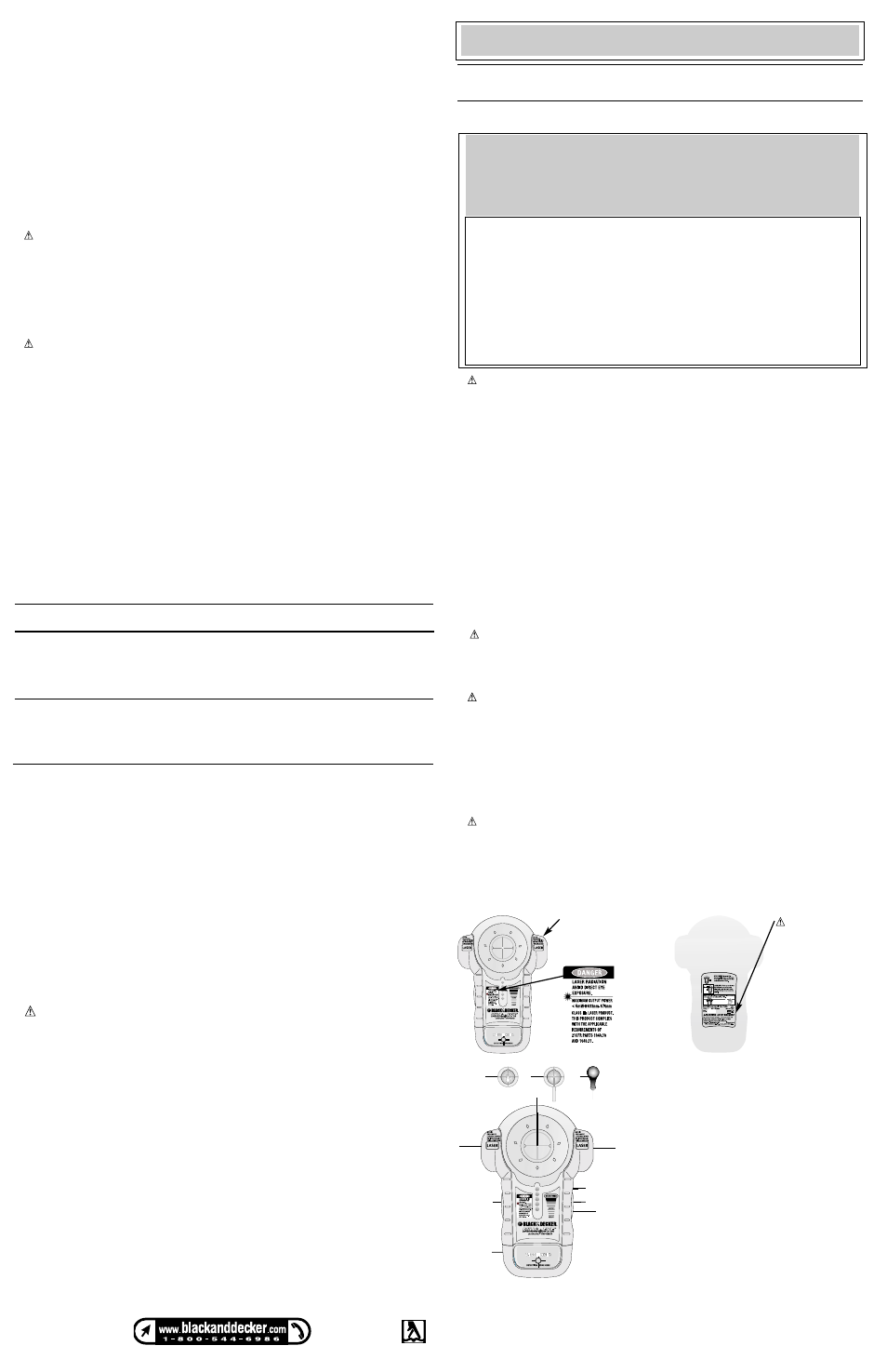 Guide d’utilisation | Black & Decker Bullseye BDL100S User Manual | Page 2 / 5