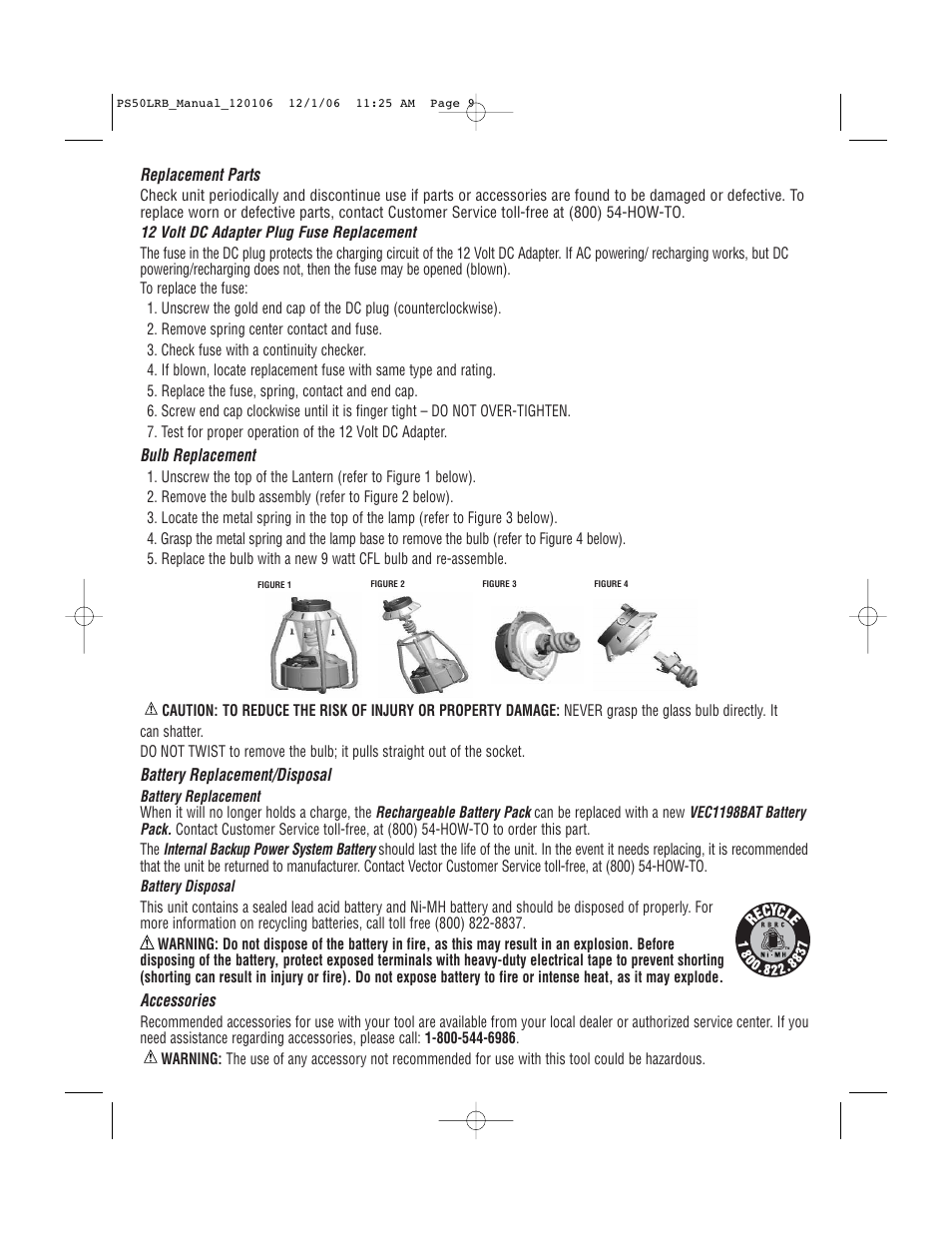 Black & Decker PS50LRB User Manual | Page 10 / 11