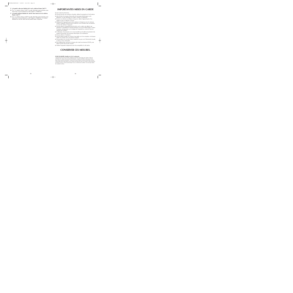 Importantes mises en garde conserver ces mesures | Black & Decker GT300 User Manual | Page 13 / 21