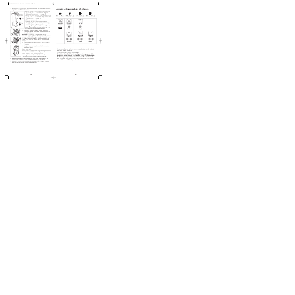 Conseils pratiques relatifs à l'infusion | Black & Decker GT300 User Manual | Page 16 / 21