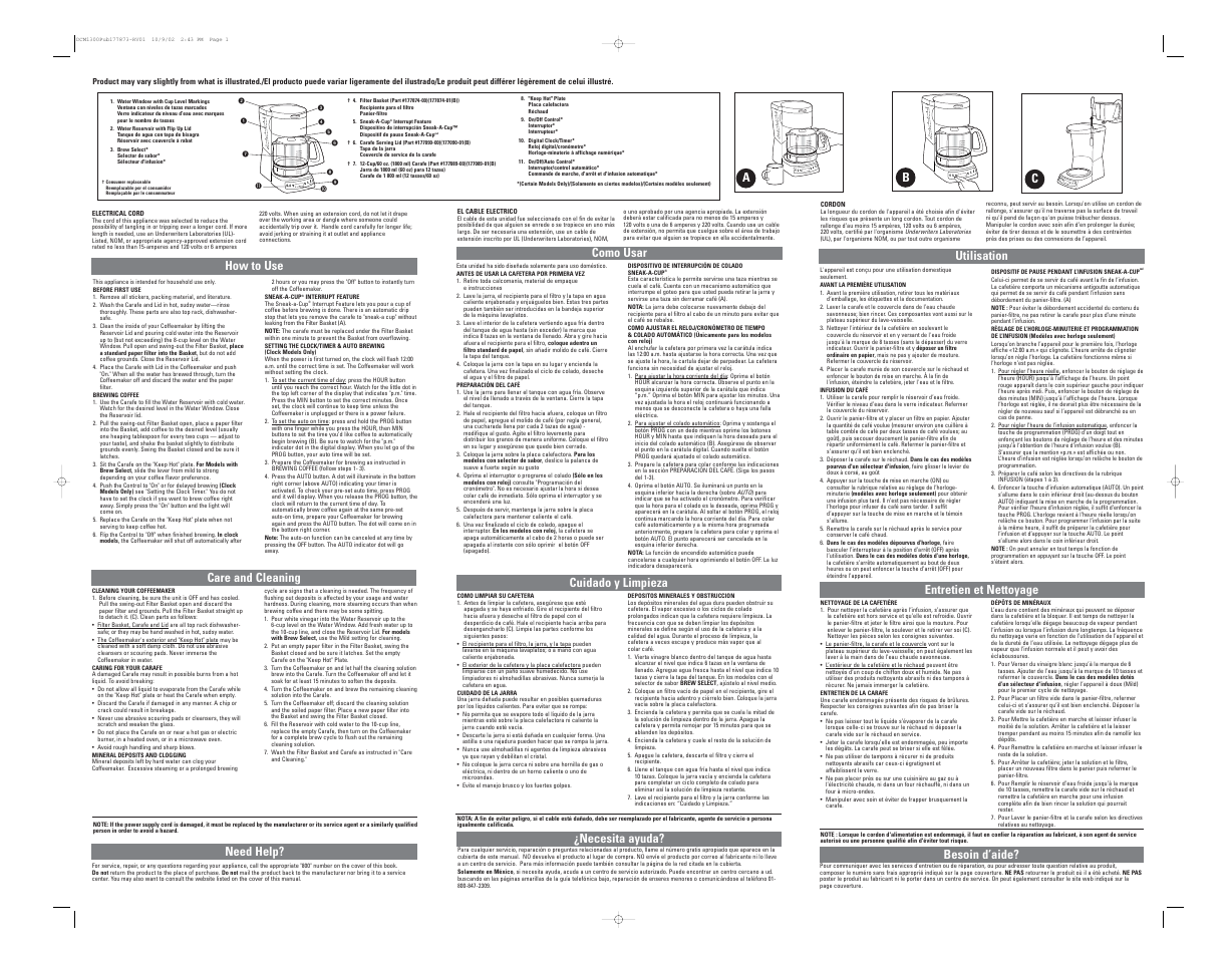 Black & Decker DCM1375 User Manual | 2 pages
