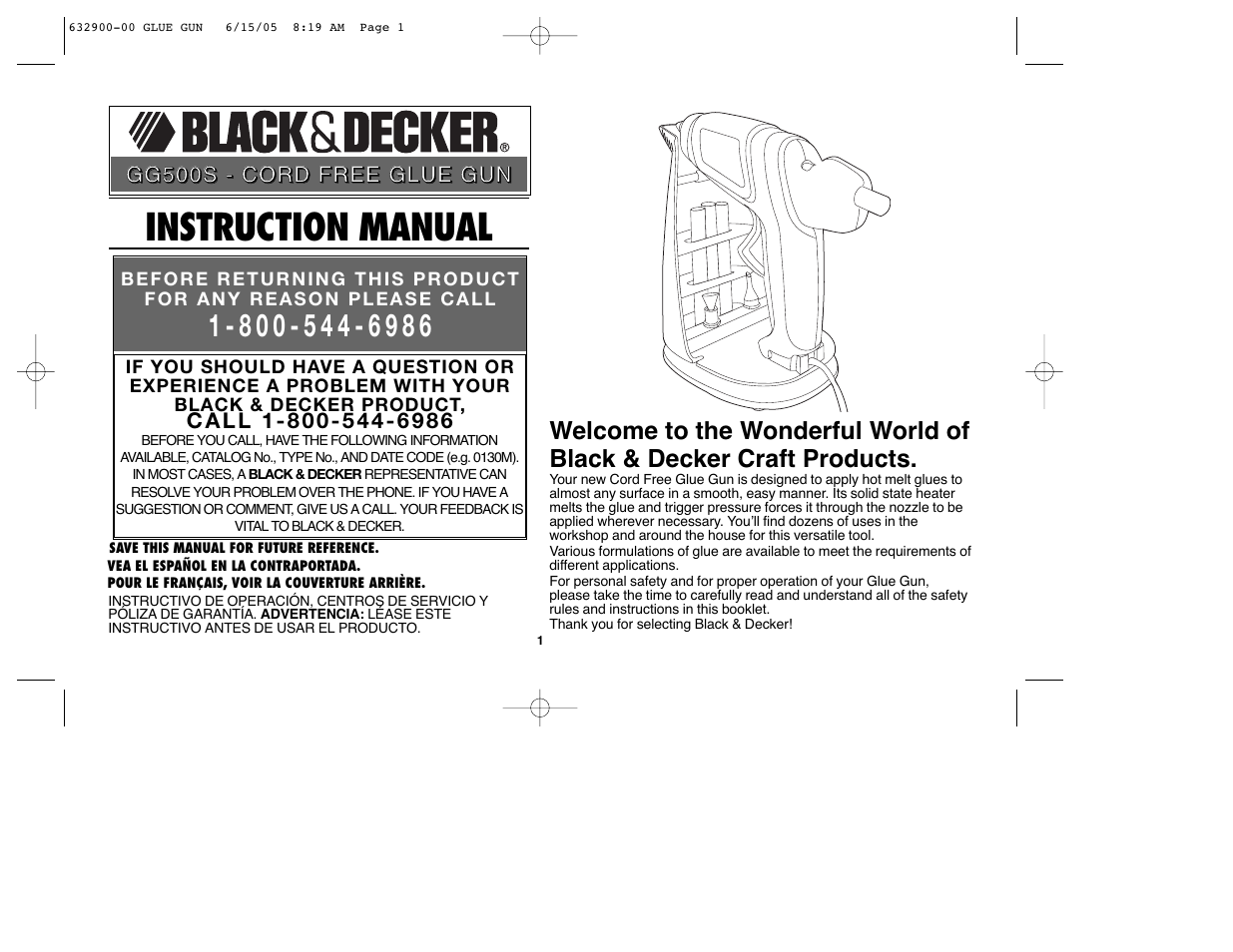 Black & Decker GG500S User Manual | 18 pages