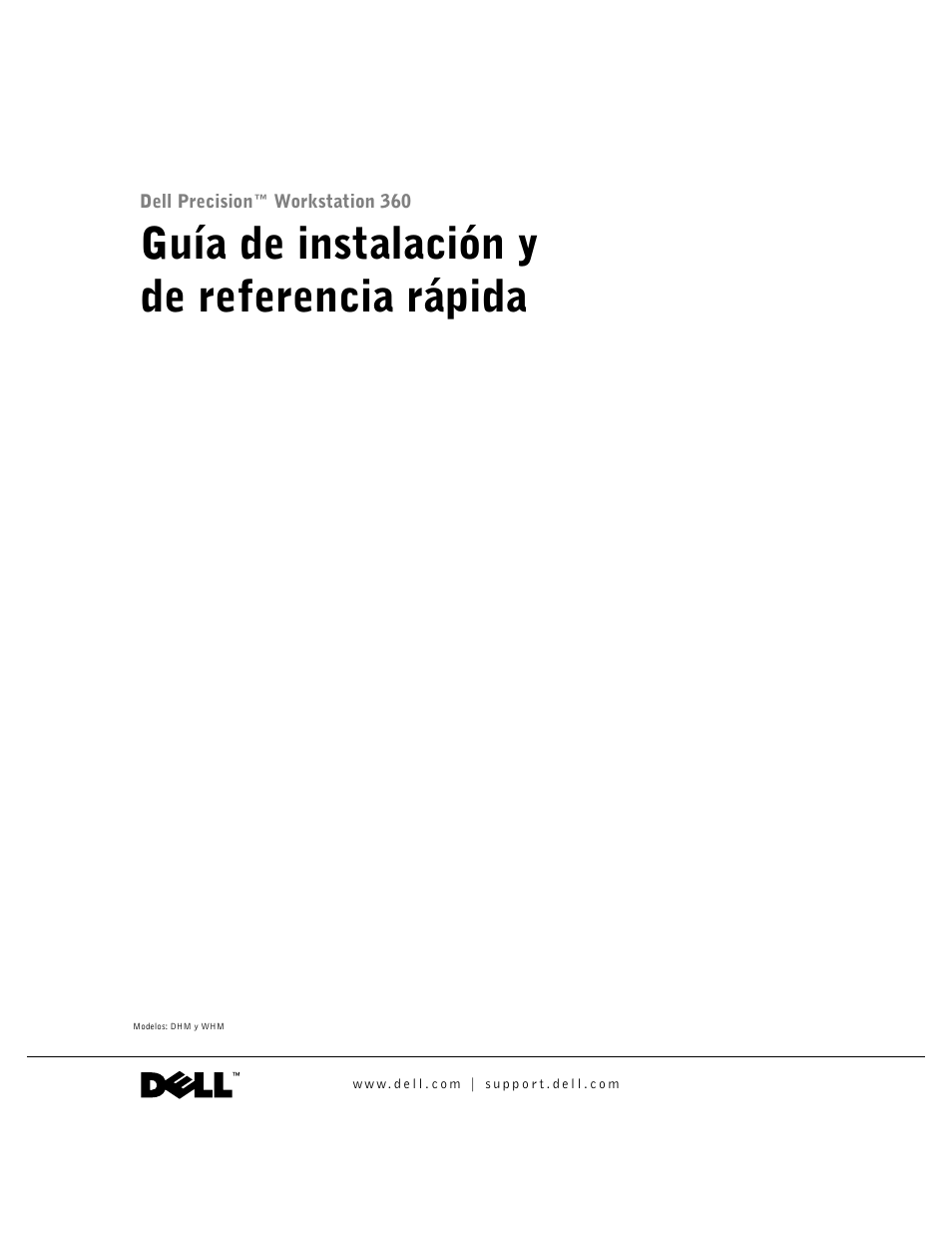 Guía de instalación y de referencia rápida | Dell Precision 360 User Manual | Page 109 / 146