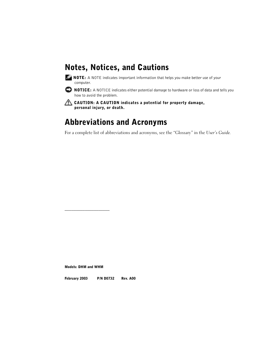 Abbreviations and acronyms | Dell Precision 360 User Manual | Page 2 / 146