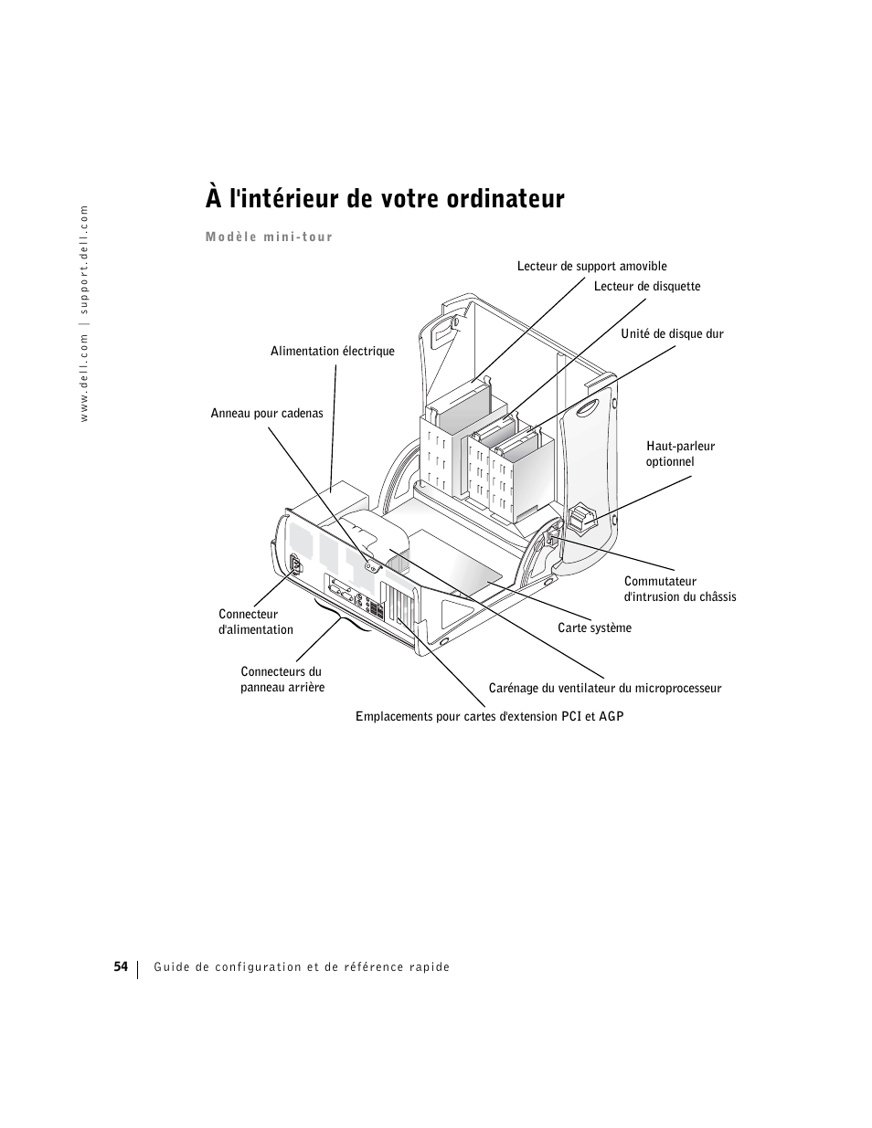 À l'intérieur de votre ordinateur | Dell Precision 360 User Manual | Page 54 / 146