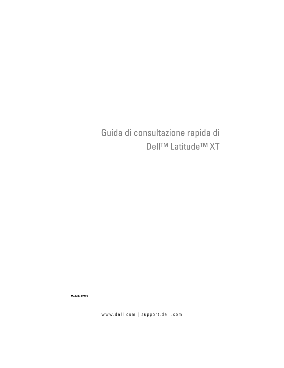 Guida di consultazione rapida | Dell Latitude XT (Late 2007) User Manual | Page 135 / 234