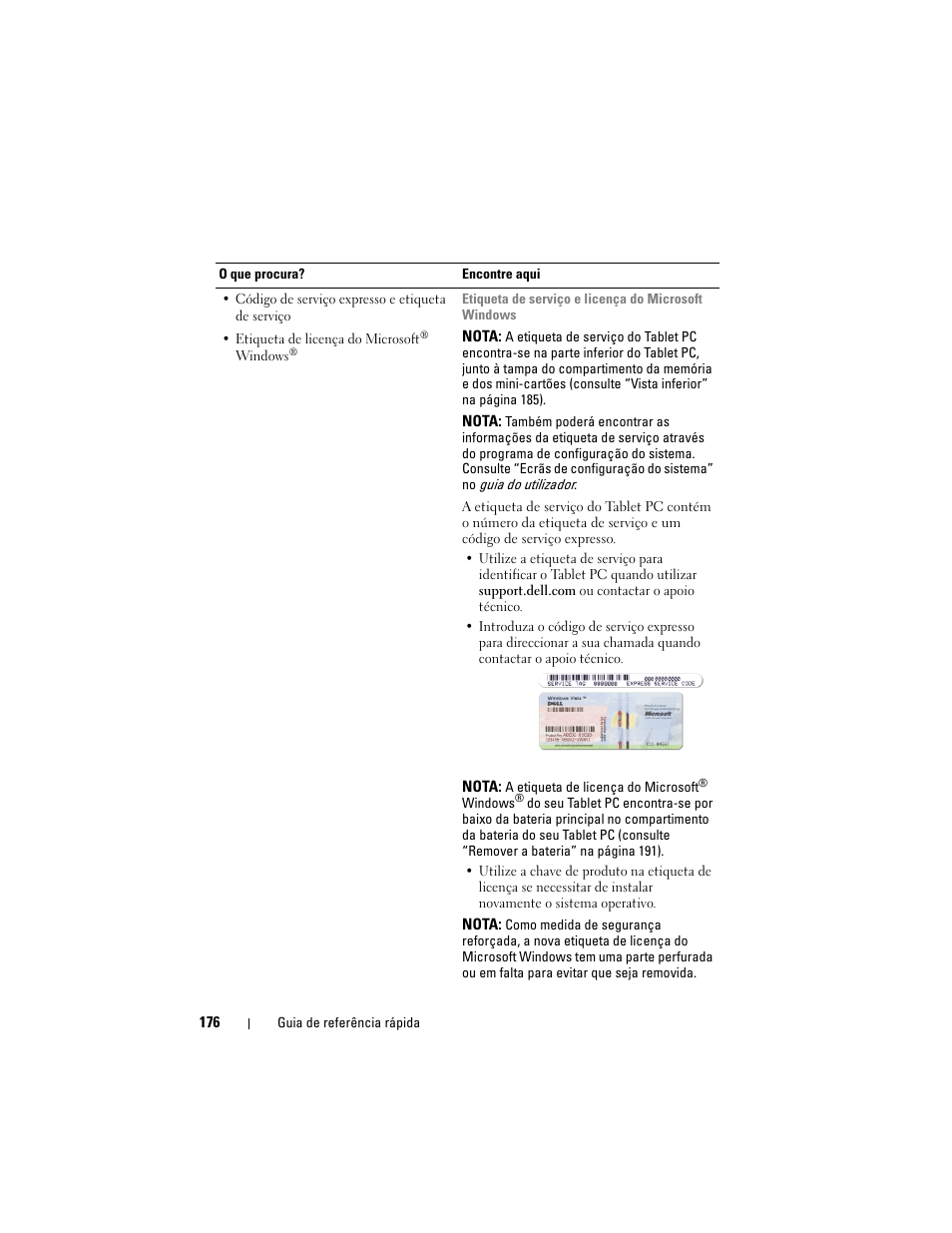 Dell Latitude XT (Late 2007) User Manual | Page 176 / 234