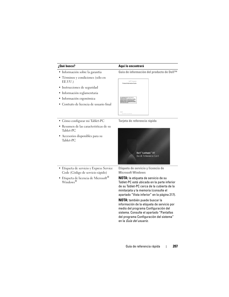 Dell Latitude XT (Late 2007) User Manual | Page 207 / 234