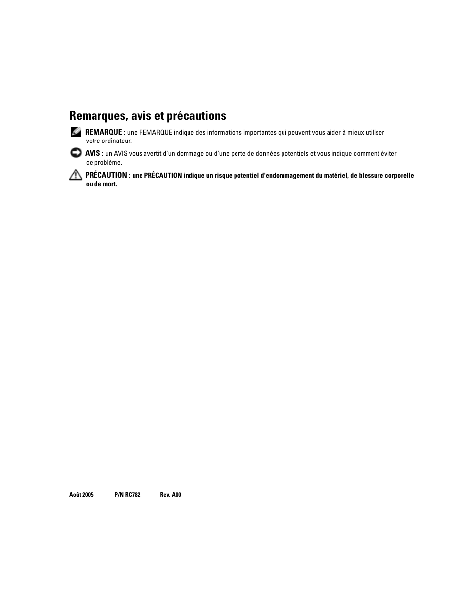 Remarques, avis et précautions | Dell POWERVAULT MD1000 User Manual | Page 22 / 92