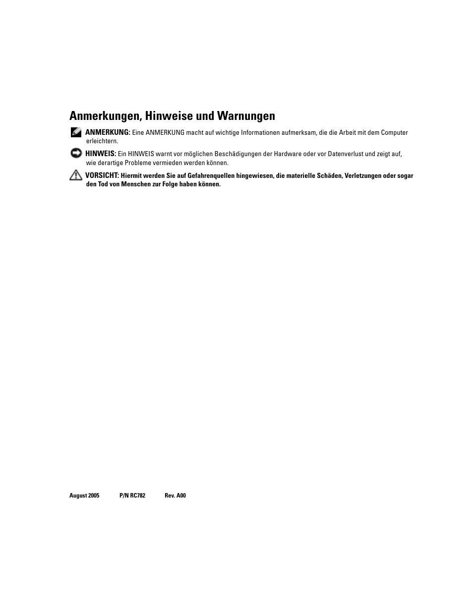 Anmerkungen, hinweise und warnungen | Dell POWERVAULT MD1000 User Manual | Page 40 / 92