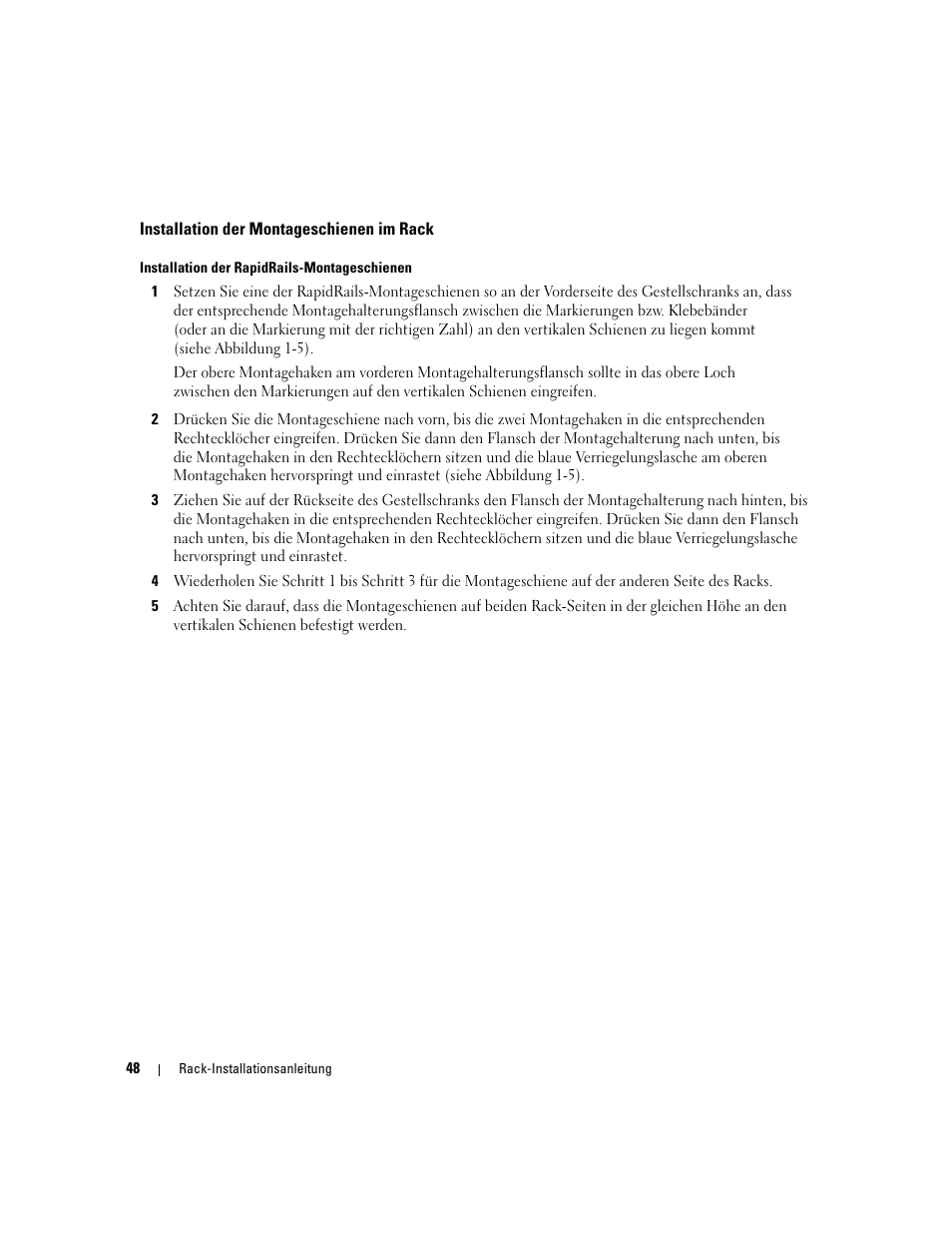 Installation der montageschienen im rack | Dell POWERVAULT MD1000 User Manual | Page 50 / 92