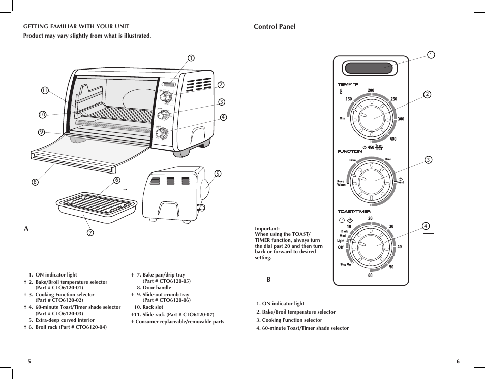 Black & Decker CTO6120B User Manual | Page 4 / 23