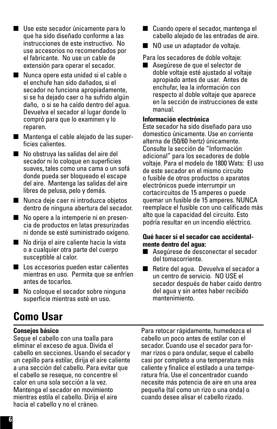 Como usar | Black & Decker HD200 User Manual | Page 6 / 8