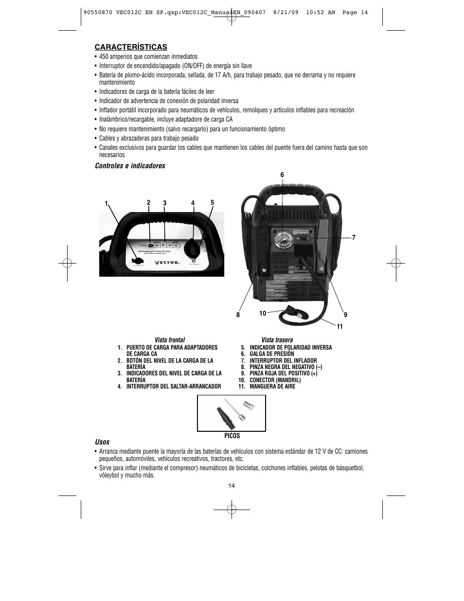 Black & Decker Start-It VEC012C User Manual | Page 15 / 19