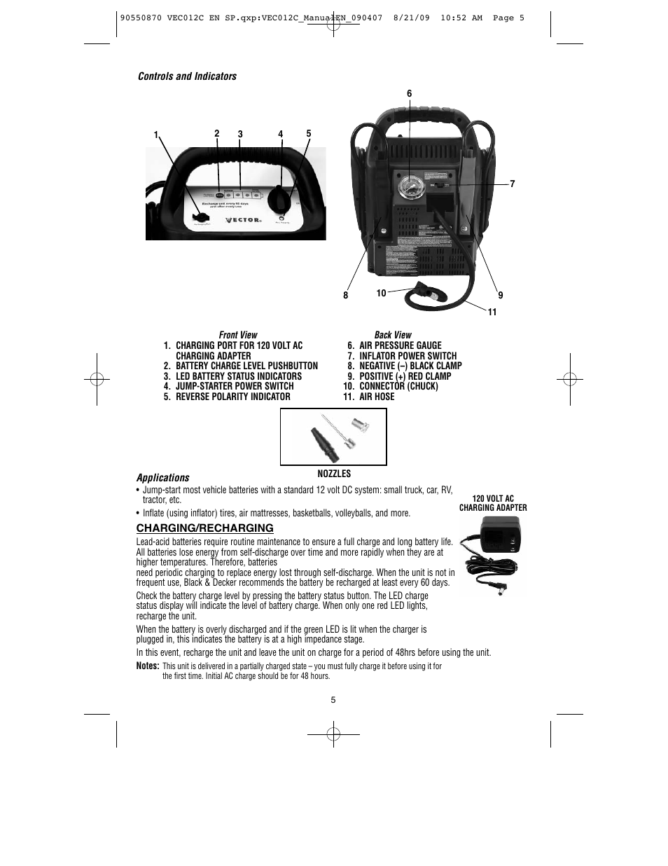 Black & Decker Start-It VEC012C User Manual | Page 6 / 19