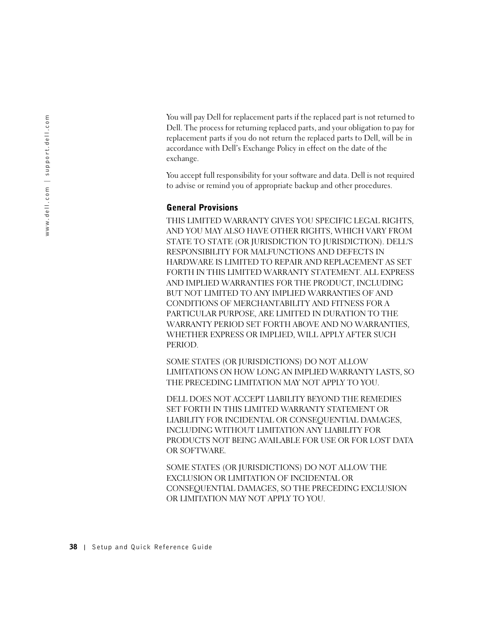 General provisions | Dell OptiPlex GX240 User Manual | Page 40 / 121