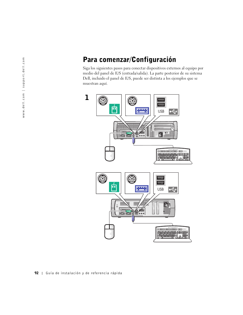 Para comenzar/configuración | Dell OptiPlex GX240 User Manual | Page 94 / 121