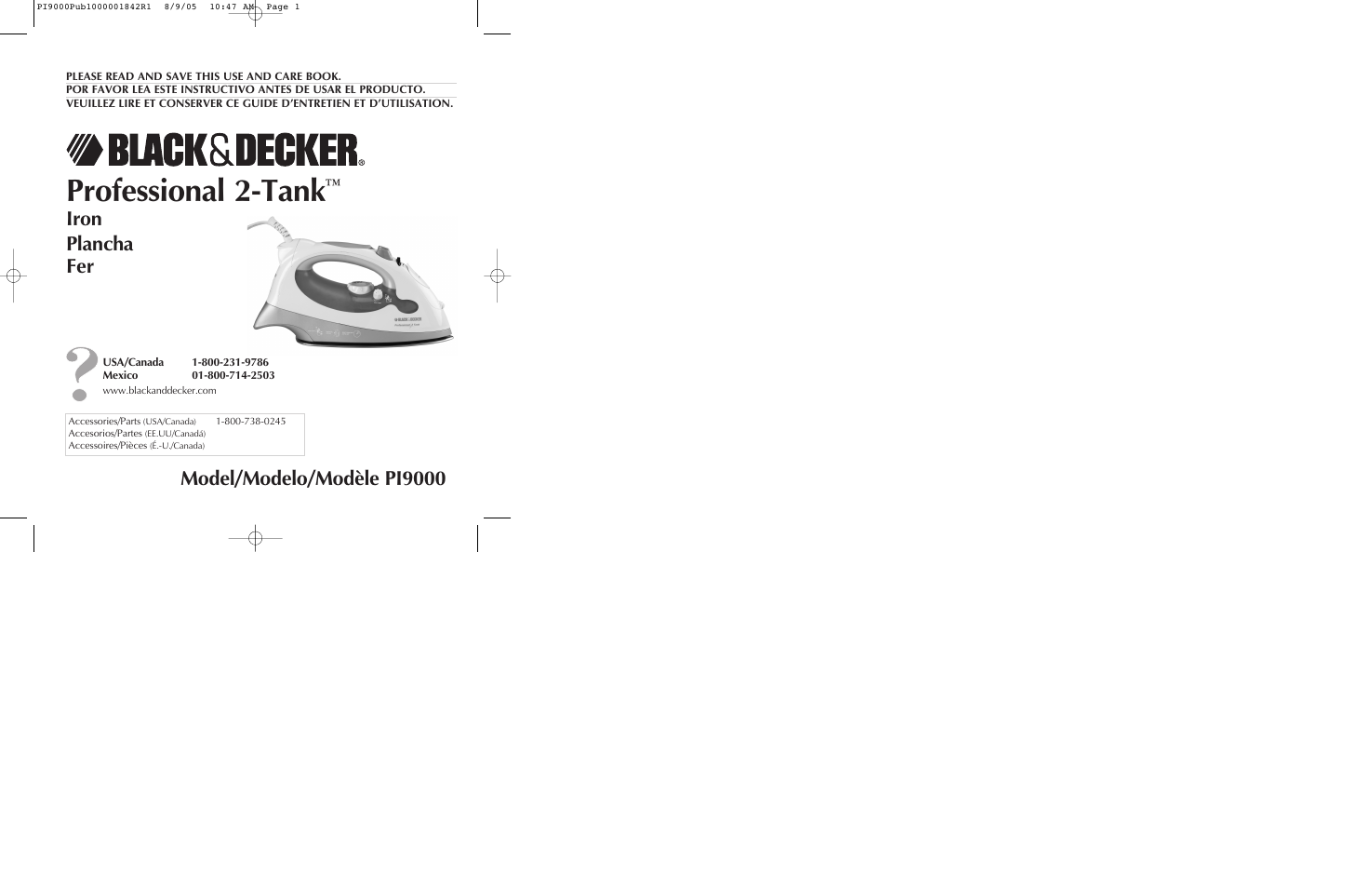 Black & Decker PI9000 User Manual | 19 pages