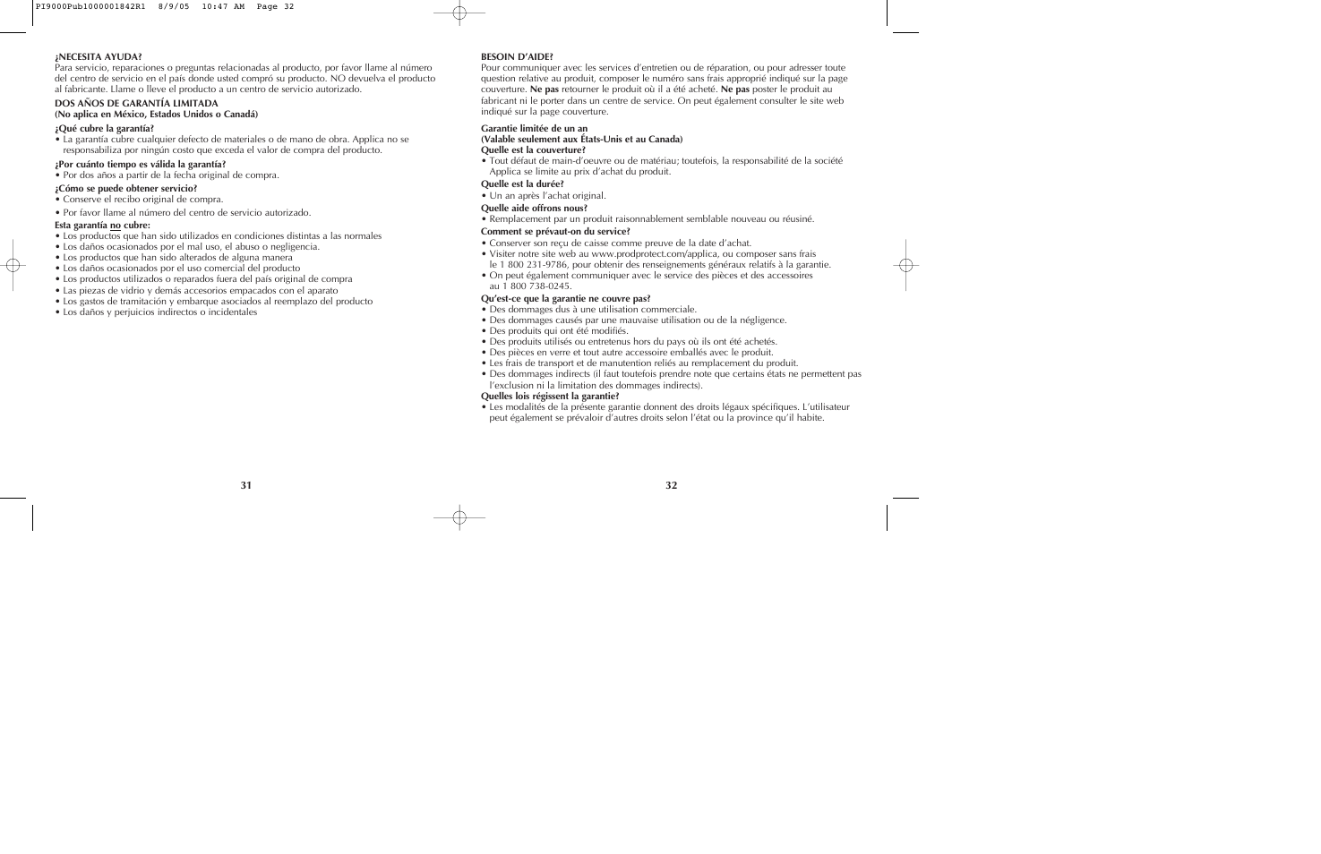 Black & Decker PI9000 User Manual | Page 17 / 19