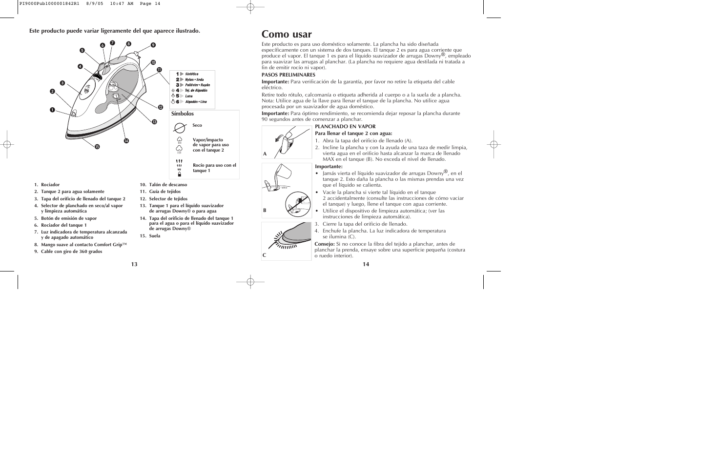 Como usar | Black & Decker PI9000 User Manual | Page 8 / 19