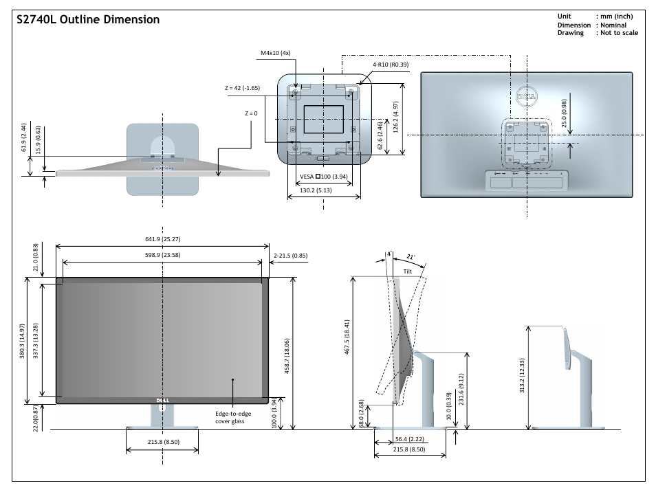 Dell S2740L Monitor User Manual | 1 page