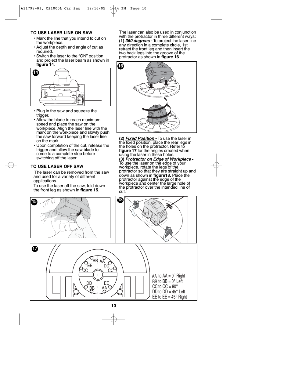 Black & Decker CS1000L User Manual | Page 10 / 38