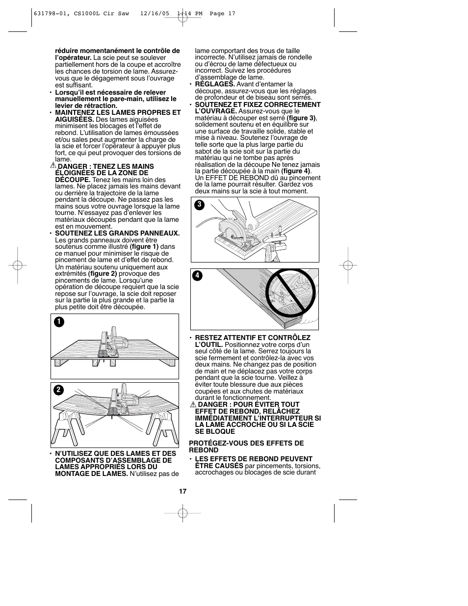 Black & Decker CS1000L User Manual | Page 17 / 38