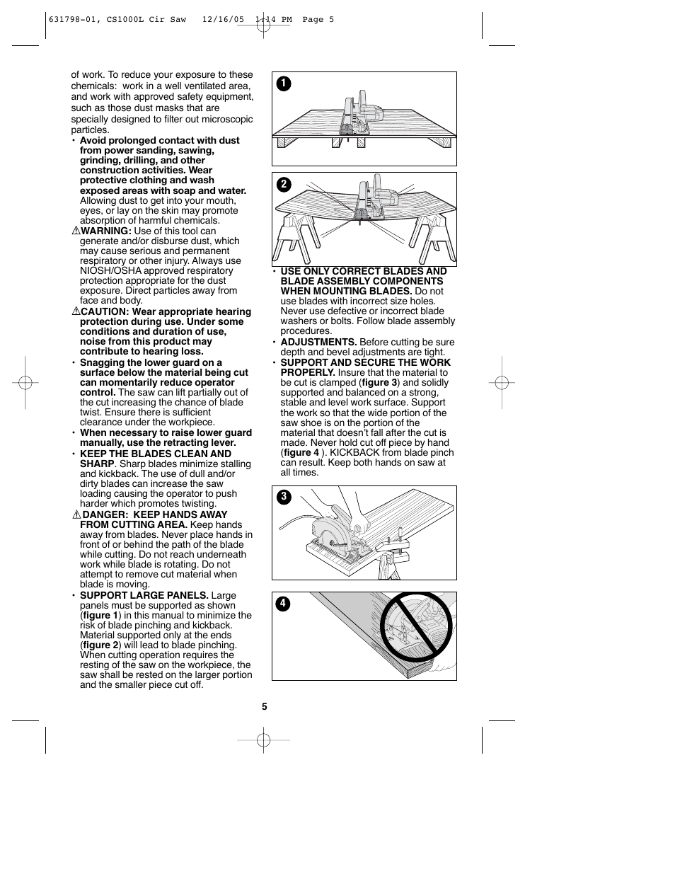 Black & Decker CS1000L User Manual | Page 5 / 38