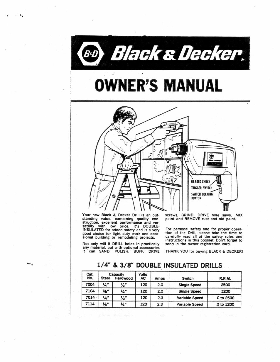 Black & Decker 7114 User Manual | 6 pages