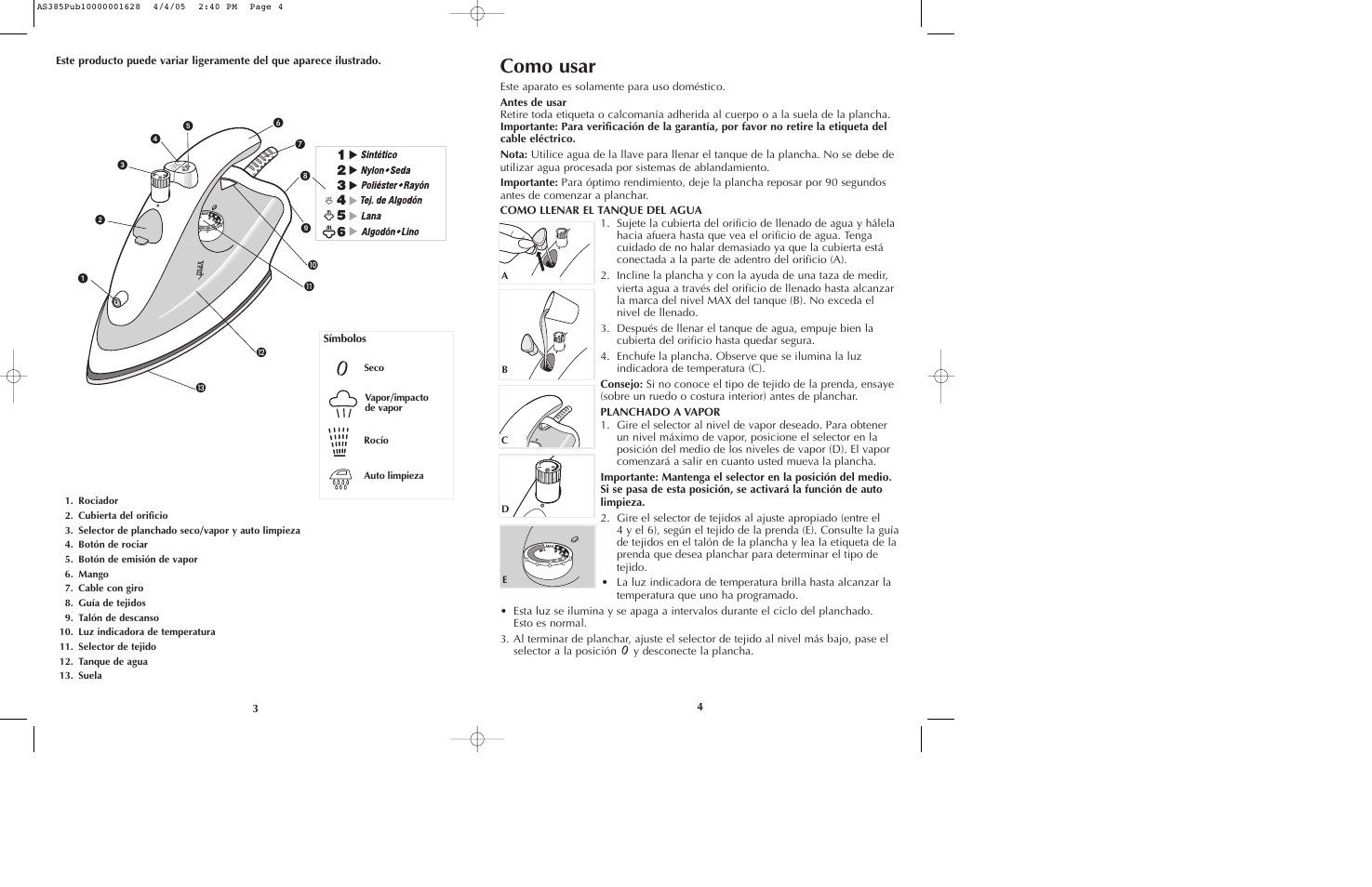 Como usar | Black & Decker AS385 User Manual | Page 3 / 11