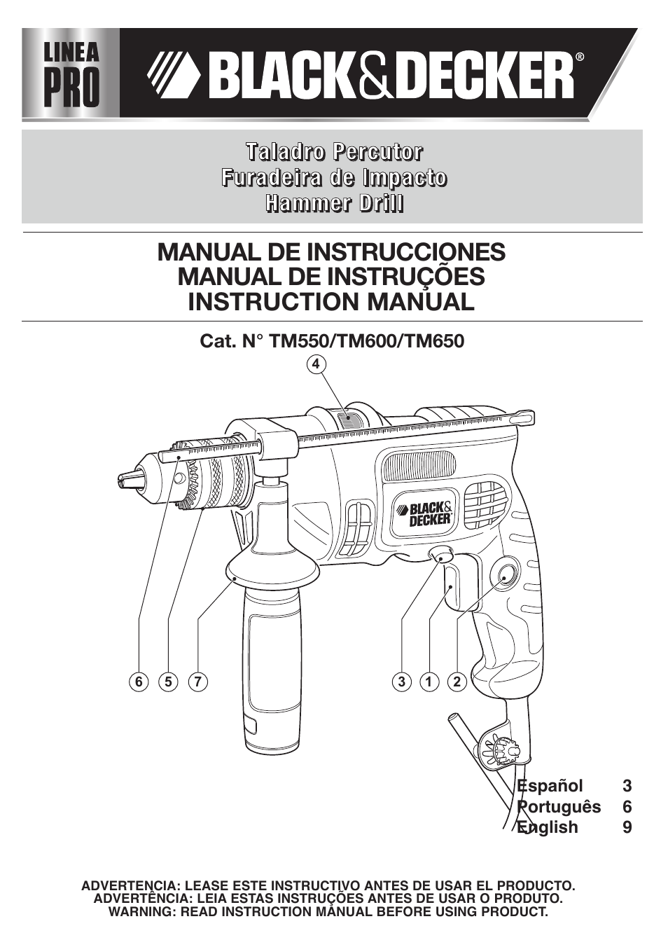 Black & Decker Linea Pro TM650 User Manual | 12 pages