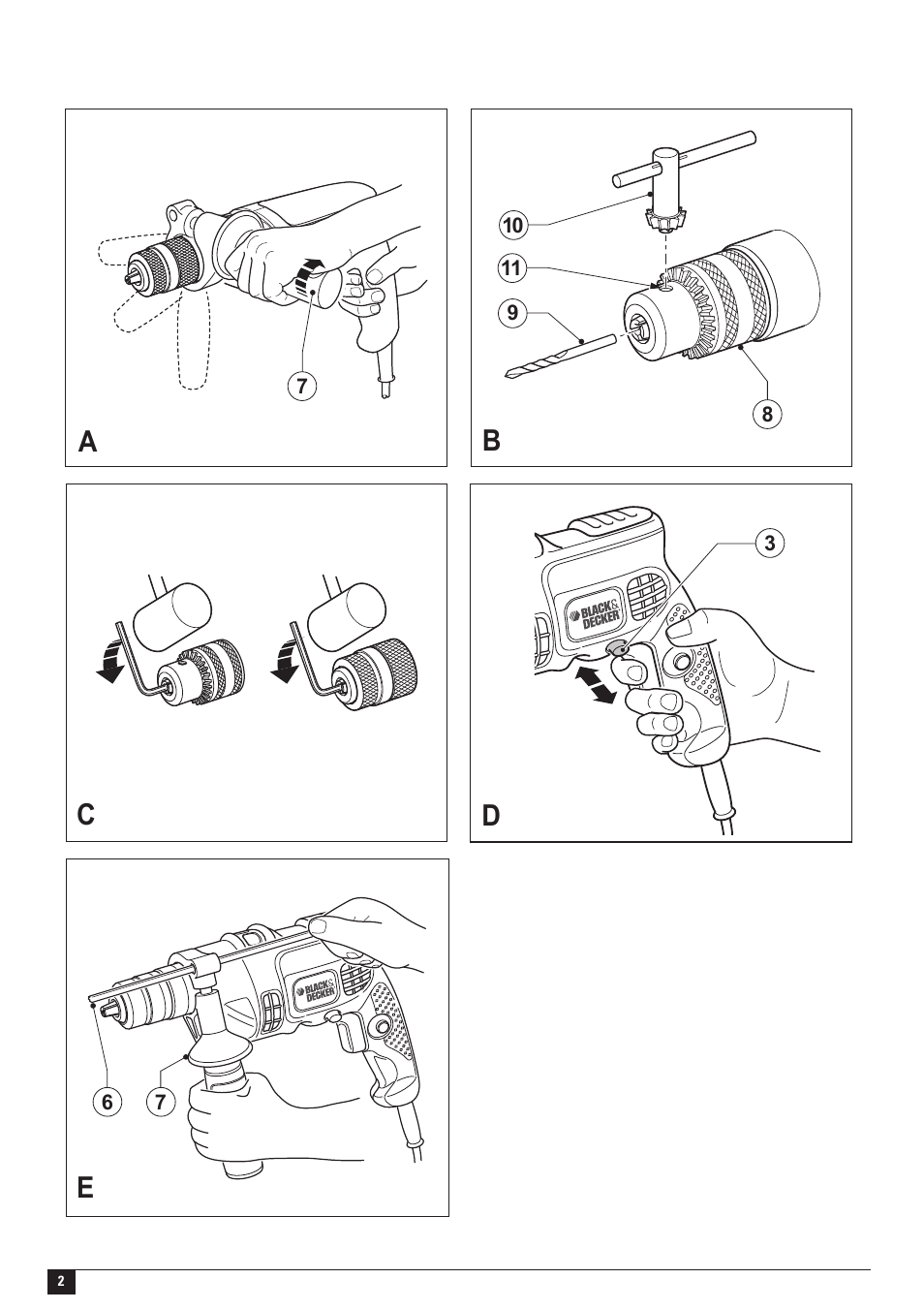 Ce b a d | Black & Decker Linea Pro TM650 User Manual | Page 2 / 12