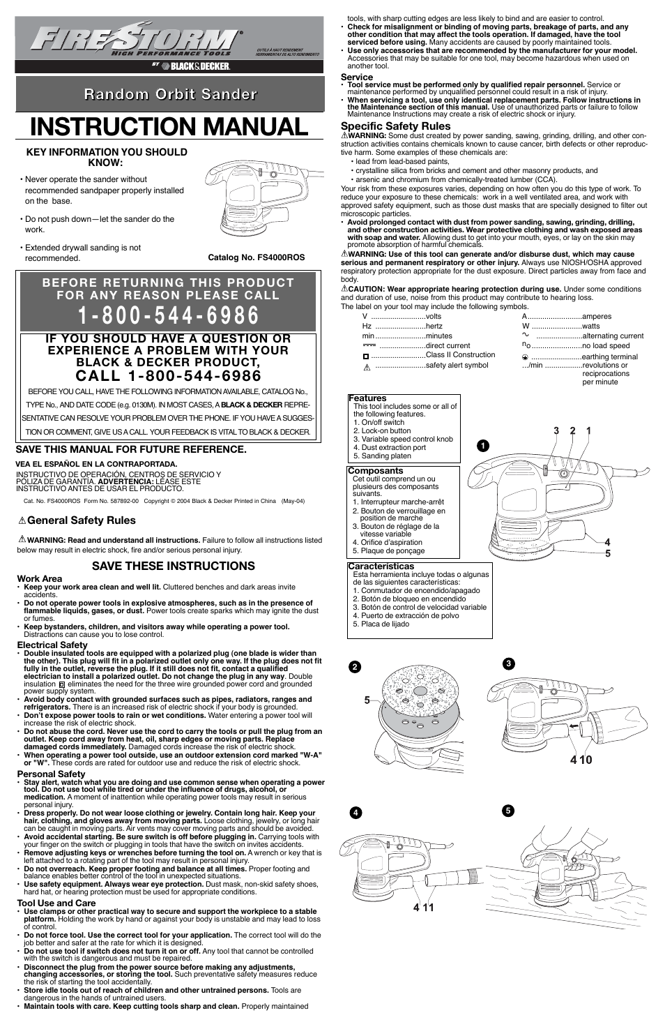 Black & Decker Fire Storm FS4000ROS User Manual | 5 pages