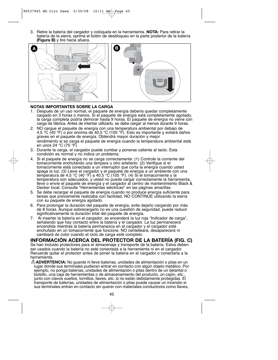 Black & Decker 90537965 User Manual | Page 45 / 56